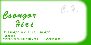 csongor hiri business card